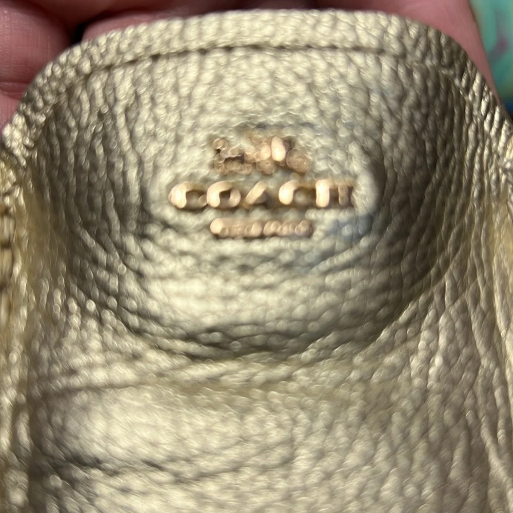 Coach women’s gold loafer Size 7 1/2